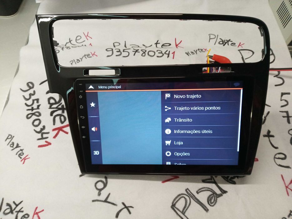 Rádio GOLF 7 - Android 13 – 2 DIN GPS WIFI - Novo Garantia PRETO