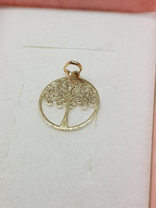 Złoty wisiorek drzewo szczęścia złoto 585