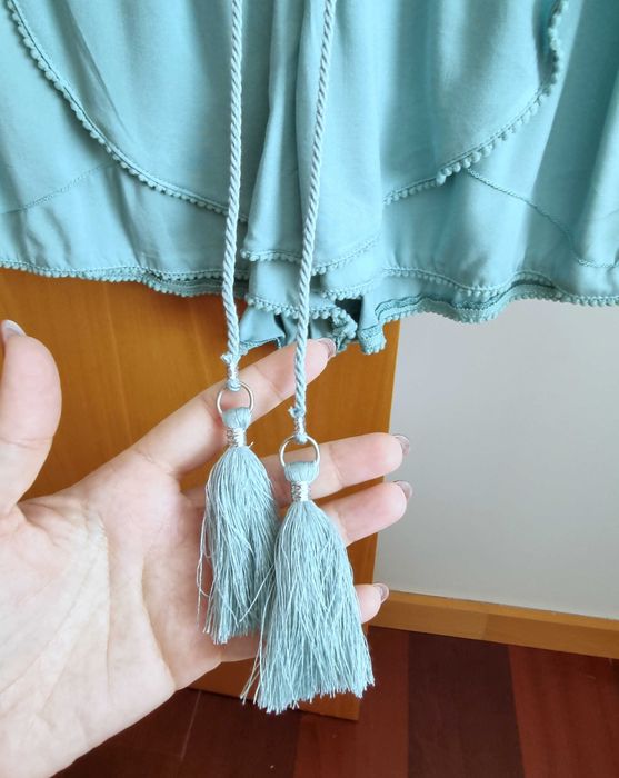 Calções azuis Primark 100% viscose, tamanho 36 - nunca usados