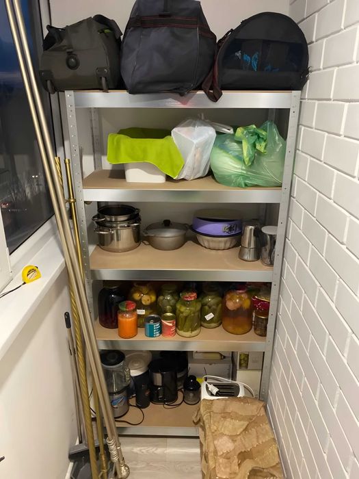 Стелаж металевий 180×90×40, 90×60×30 | чорний, оцинкований