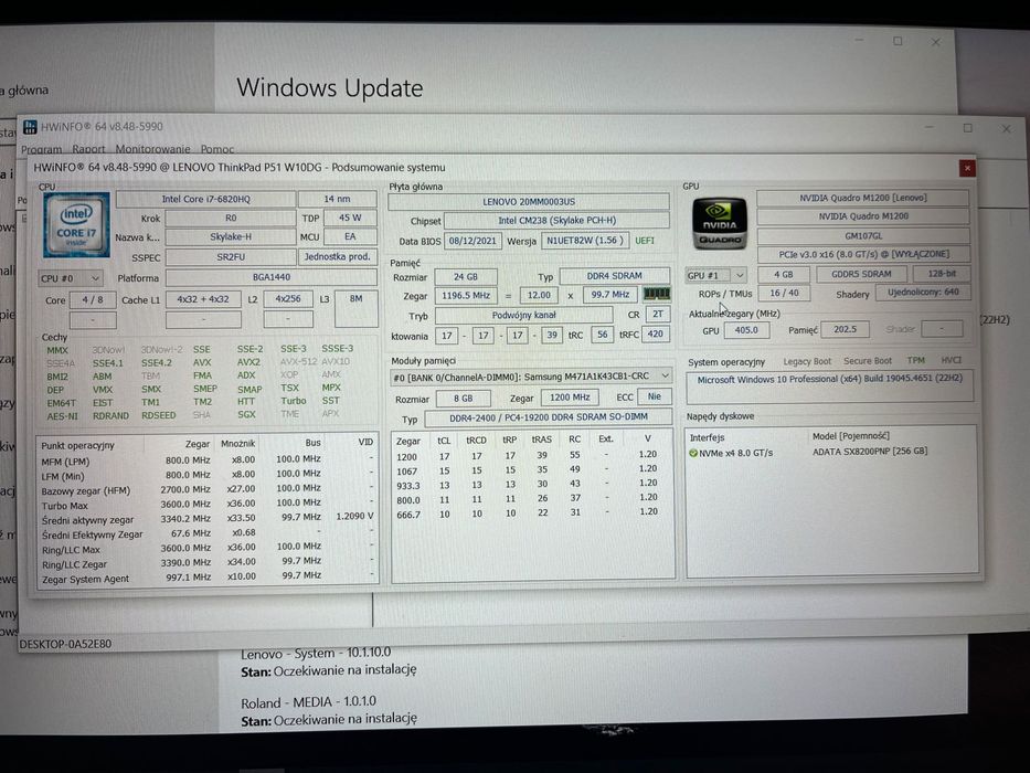 Dwa Thinkpady T470s i P51