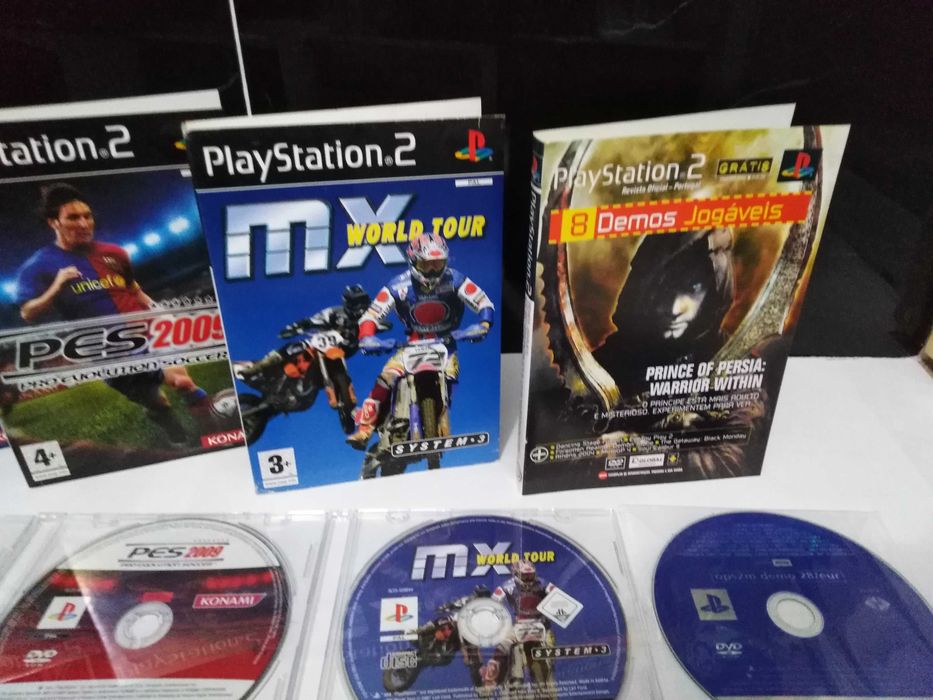 Conjunto Playstation 2 - 5 jogos +3 demos.