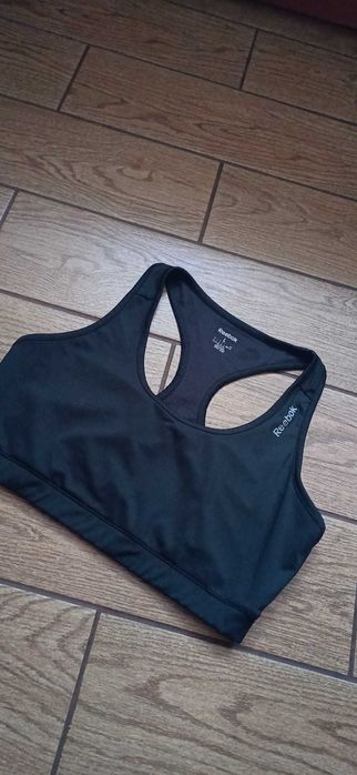Czarny sportowy biustonosz Reebok  r. L