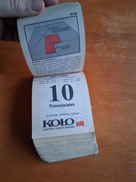 Kartki z kalendarza 1999  super ponysl na prezent