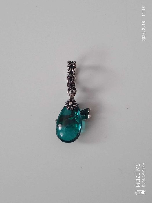 Charms zawieszka do bransoletki modułowej ważka kamień