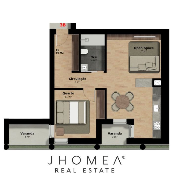 Apartamento T1 - Vacivus, Rio Tinto, Porto