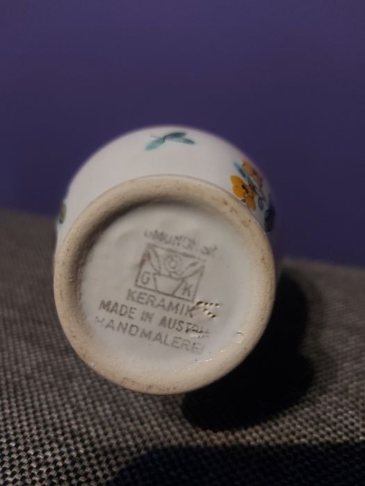 Gmundner Keramik Austria –  Wazonik – Wzór Streublumen –  12 cm