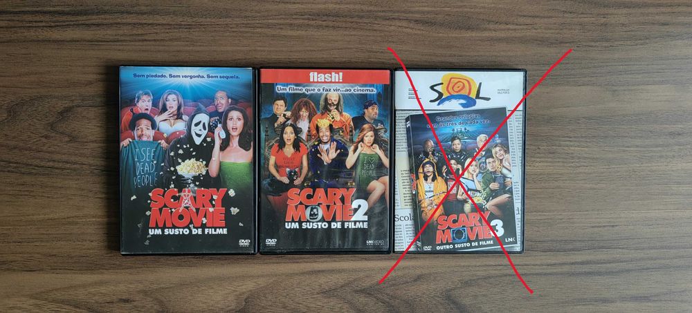 DVDs Scary Movie 1 e Scary Movie 2