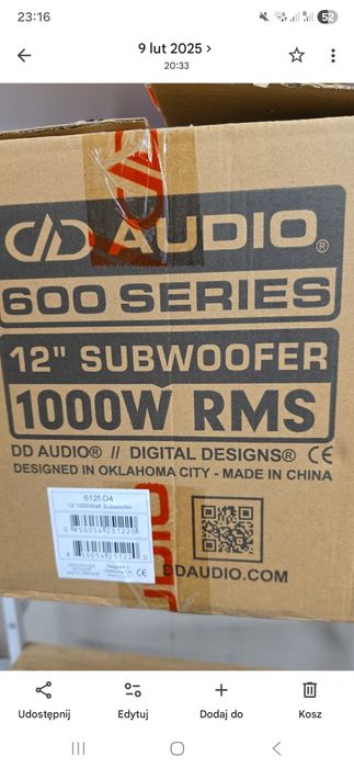 Glosnik  dd Redline.612f-D4-1000RMS