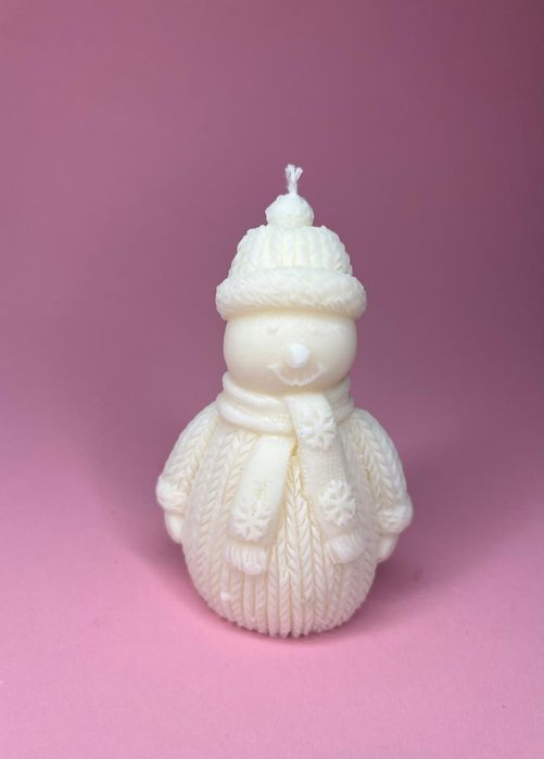 Świeca świąteczna dekoracja zapachowa bałwanek