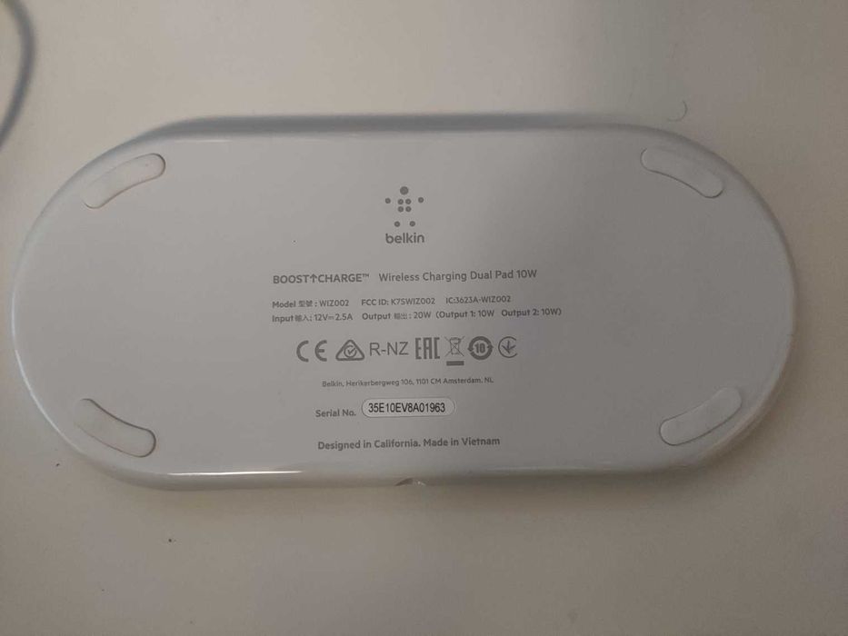 Carregador Wireless sem fios duplo Belkin