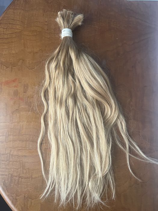 Cabelo louro 100% humano 179g 55cm