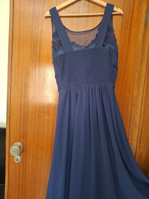 Vestido cerimónia Azul escuro - tamanho 46