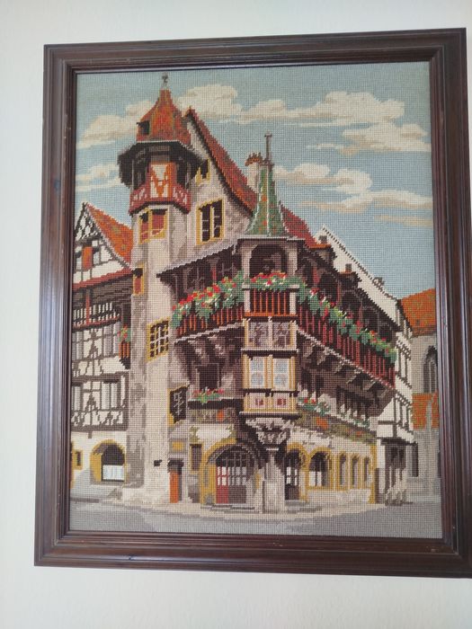 Gobelin obraz miasto