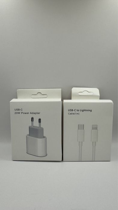 Zestaw Ladowarka 20 W + Kabel Ligthning Usb-C 1 M