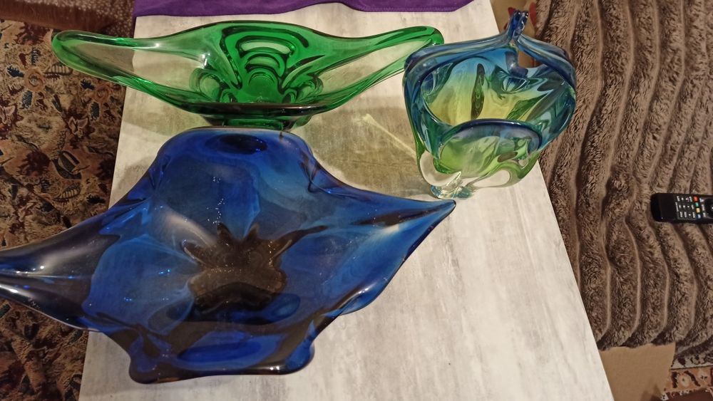 Вазы конфетницы из толстого стекла