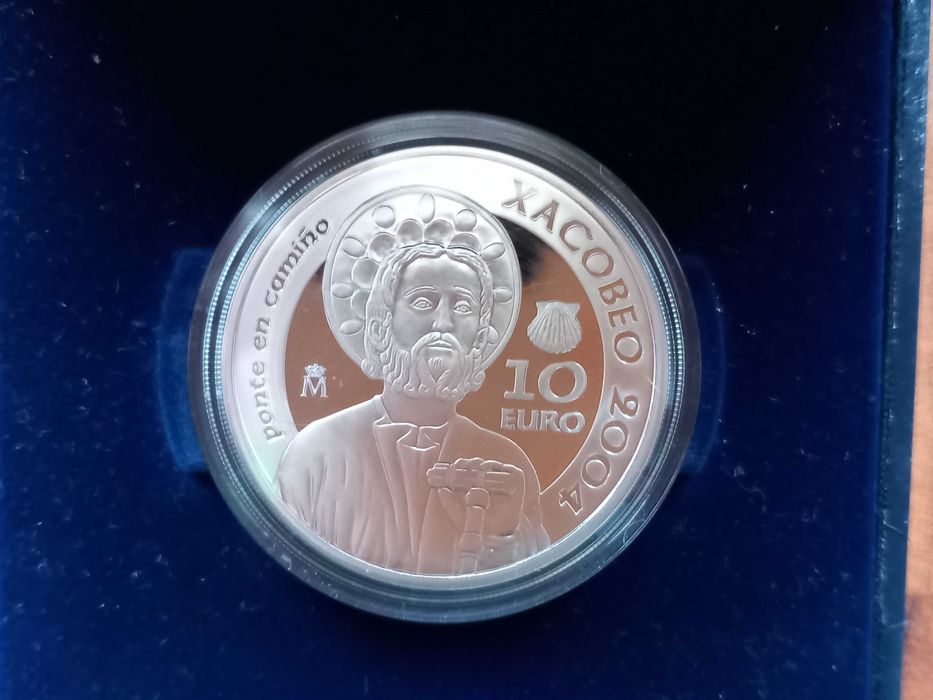 Moeda 10€ Santiago de Compostela Xacobeo 2004 Espanha