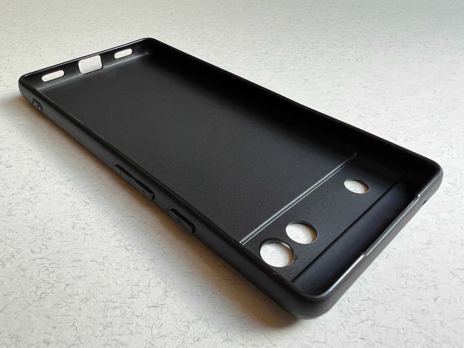 Google Pixel 6A чохол чорний "Carbon" м'який пластик чехол накладка