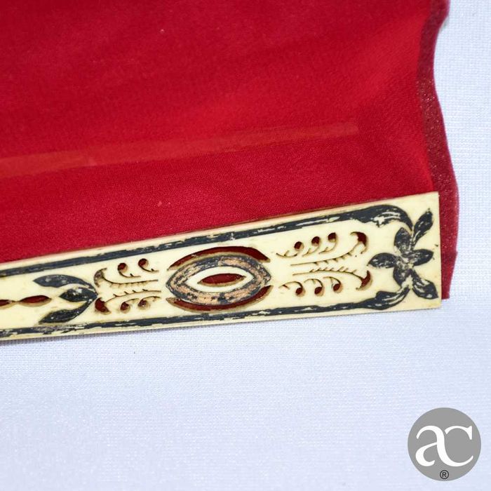 Leque europeu em osso? e tecido, séc. XIX