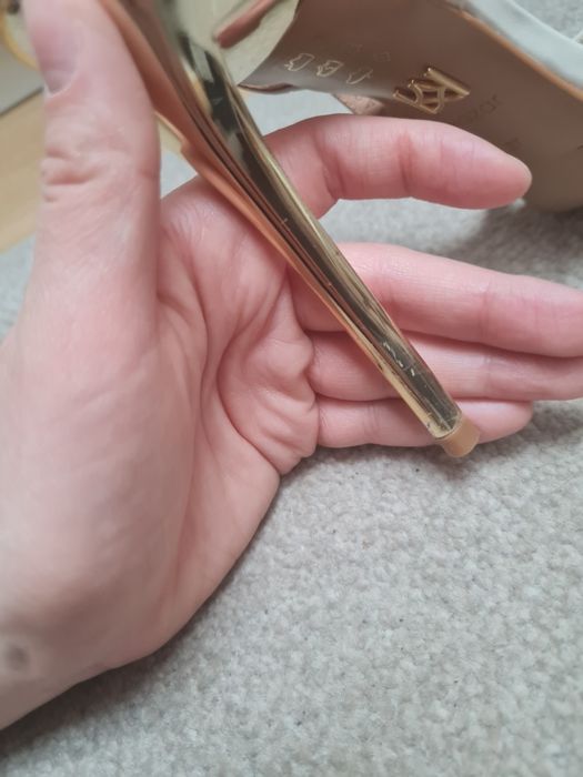 Buty szpilki Kazar 37 białe sandały paski