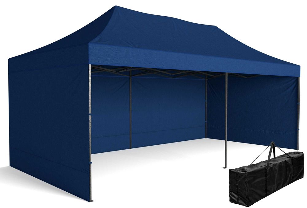 PAWILON HANDLOWY Ogrodowy Ekspresowy 3x6 m Dach Namiot Niebieski