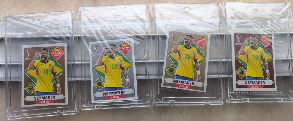 Raro Neymar Jr Extra Stickers WC 2022