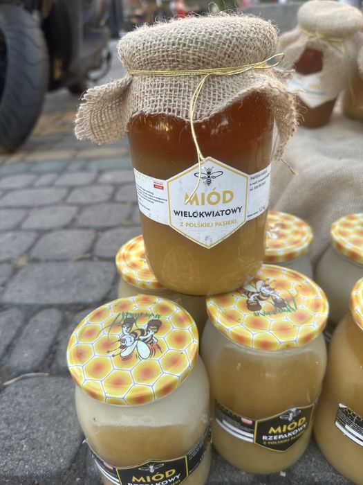 Naturalny Miód Rzepakowy Prosto z Pasieki 1,2 kg