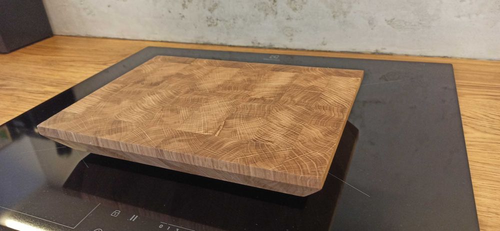 Dębowa deska do krojenia SZTORCOWA, end-grain + Gratisowe Odnowienie