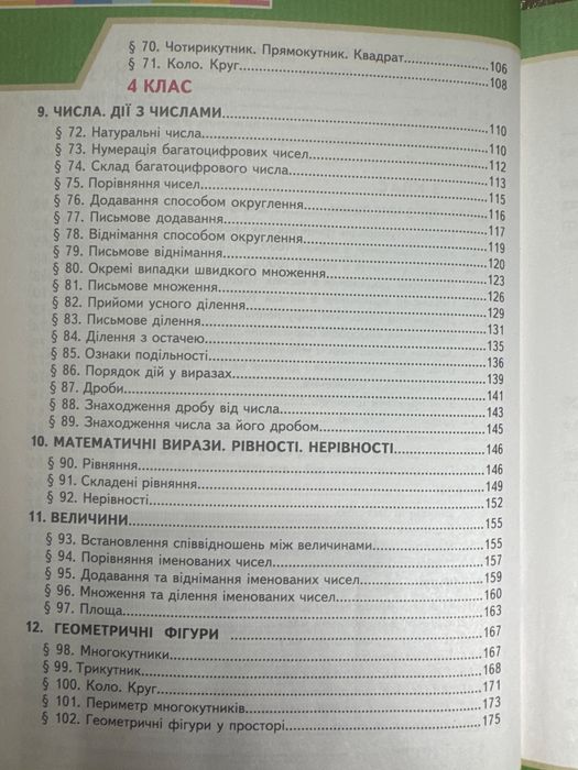 Математичний довідник для учнів початкової школи