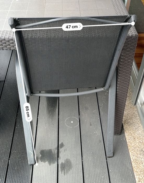 Cadeiras de exterior para jardim 85x47cm Cinzentas
