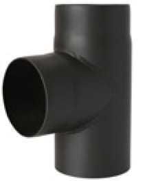 TRÓJNIK T czarny kominowy Stal  Ø 180mm 2mm