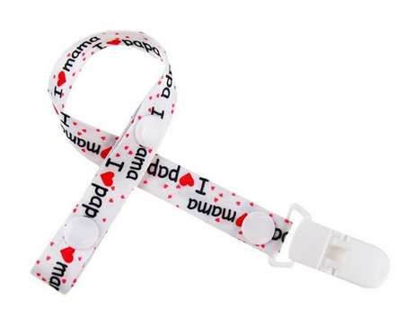 Fita/Pregadeira Bebé/Corrente/Prendedor chupeta /I Love Mama&Papa