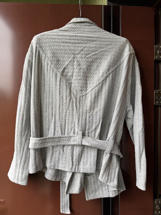 Elegancki komplet żakiet + dluga spódnica, jasnoszary | XXL / 44