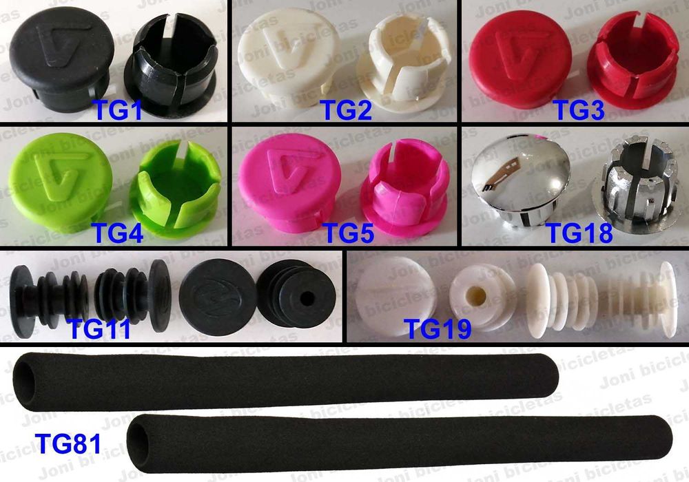 Punhos de guiador de bicicleta e de mota