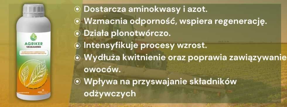 Agriker Vegeamino - nawóz aminokwasowy, Aminokwasy, stymulator wzrostu