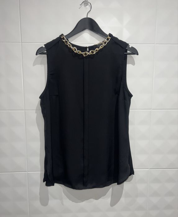 Mohito czarna elegancka bluzka z łańcuszkiem