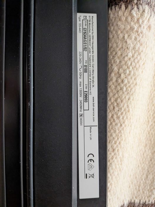 Microondas de encastre Siemens (avariado)