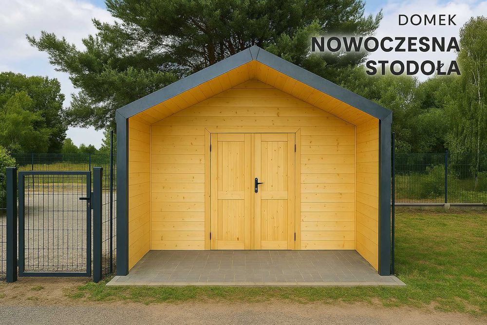 Nowoczesny domek ogrodowy, Nowoczesna Stodoła 4x3 domek drewniany