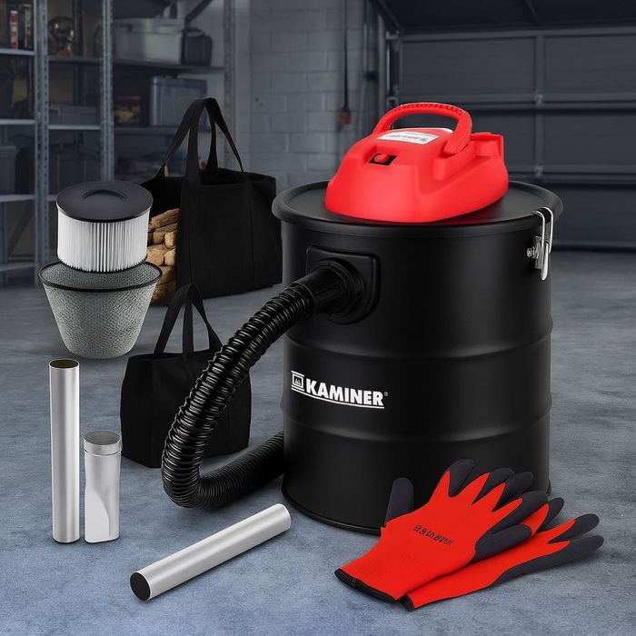 Odkurzacz Przemysłowy Bezworkowy do Kominka Popiołu Gruzu Pieca 1200 W