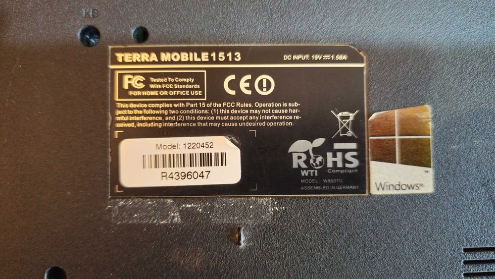 Ноутбук Terra Mobile 1513 Celeron 4 ядра DDR3 4Gb HDD 1Tb Win10 ліценз