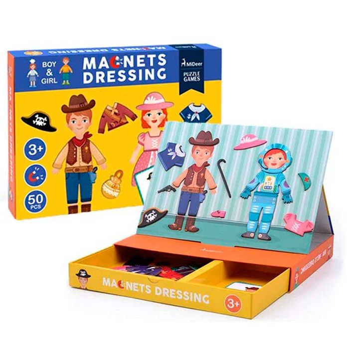 Настольная развивающая магнитная игра Гардероб Mideer MD1039