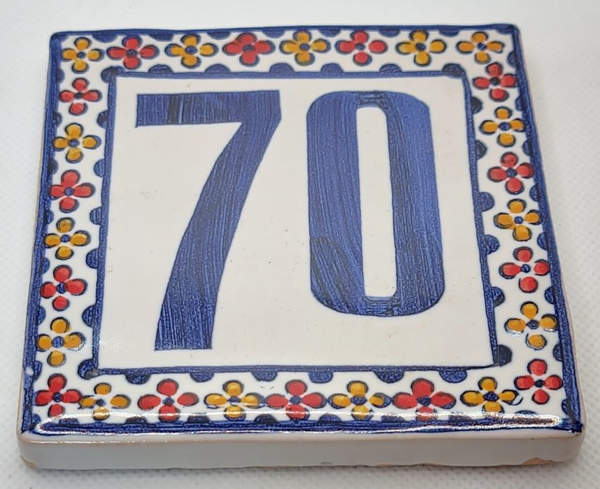 Número de porta azulejo