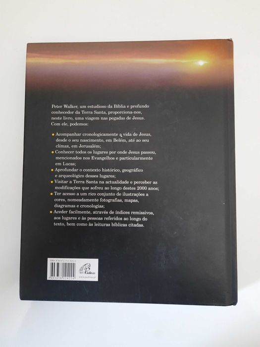Livro “Nas Pegadas de Jesus” – Peter Walker | Capa Dura | Guia Ilustrado (2008)