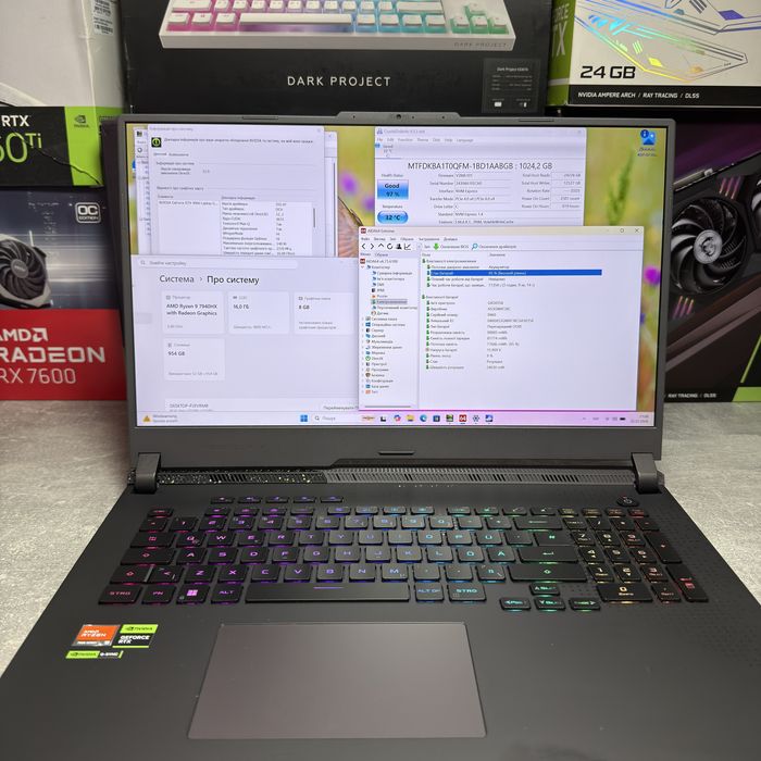 Asus Rog Strix G17 | QHD 240Hz | RTX 4060 | R9 7940HX | 16GB | SSD 1TB