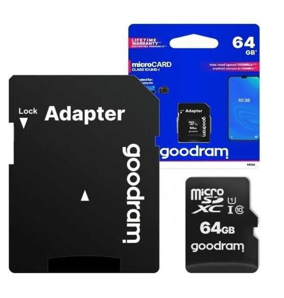 Karta pamięci micro SD Class 10 UHS Goodram 64GB * VideoPlay Wejherowo