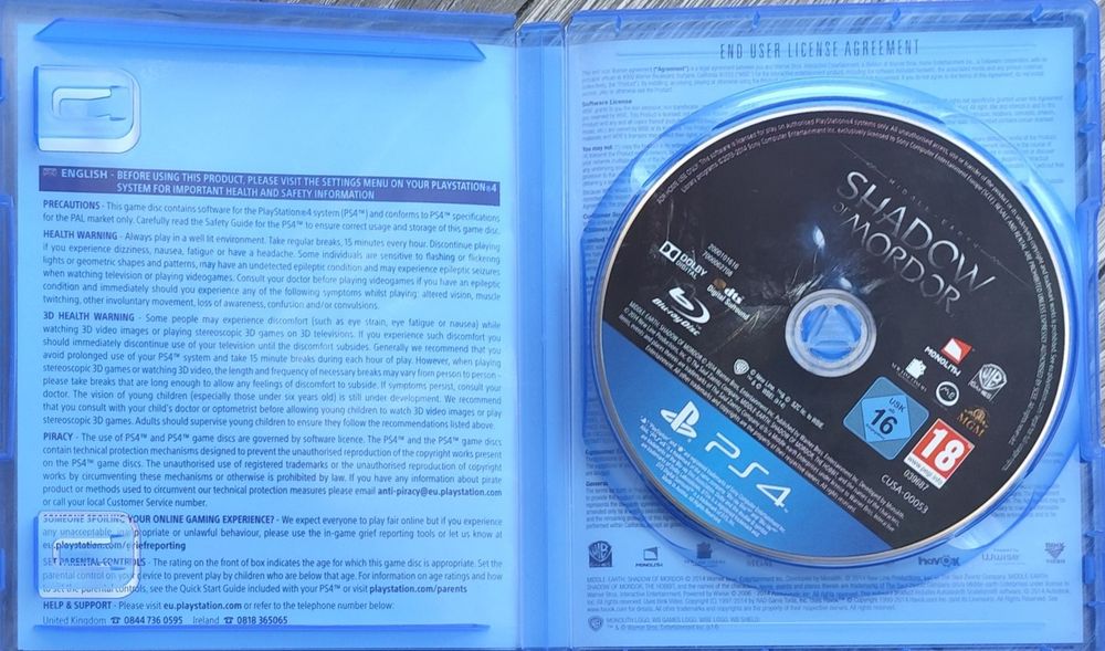 Shadow of Mordor  ps4