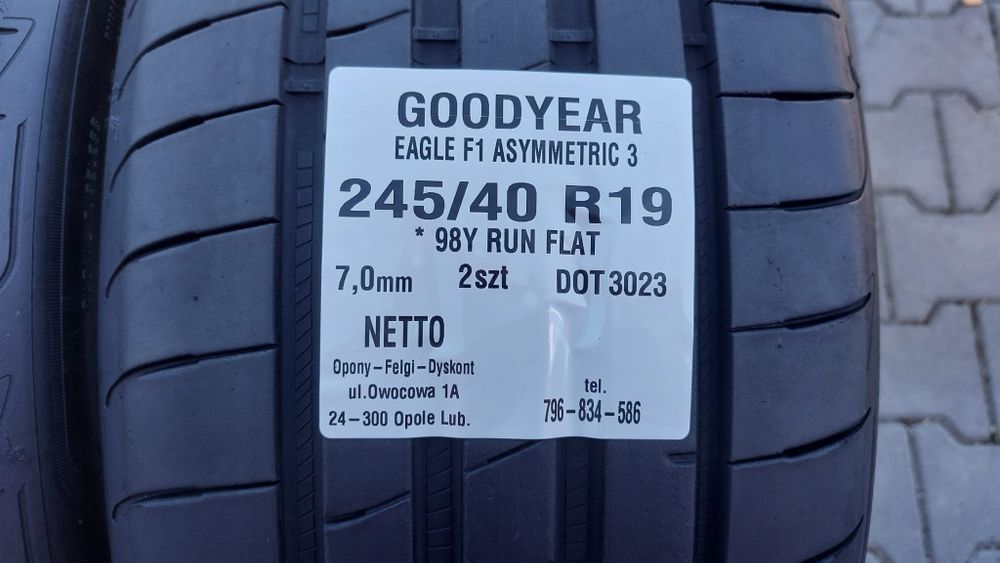 Opony Goodyear 245 40 R19 RUN FLAT
