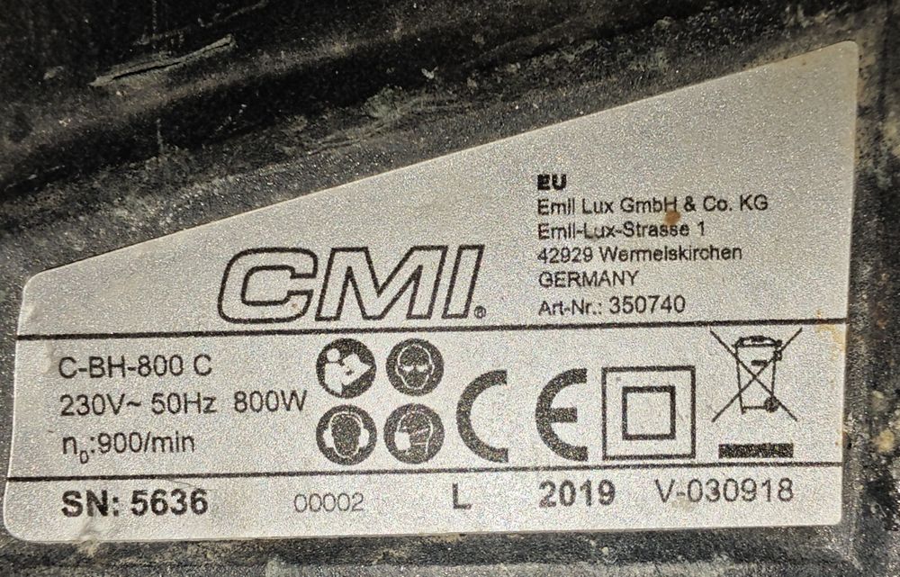 Młotowiertarka CMI C-BH 800 C