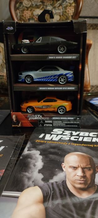Szybcy i wściekli,Fast & Forious, 3 autka, trójpak