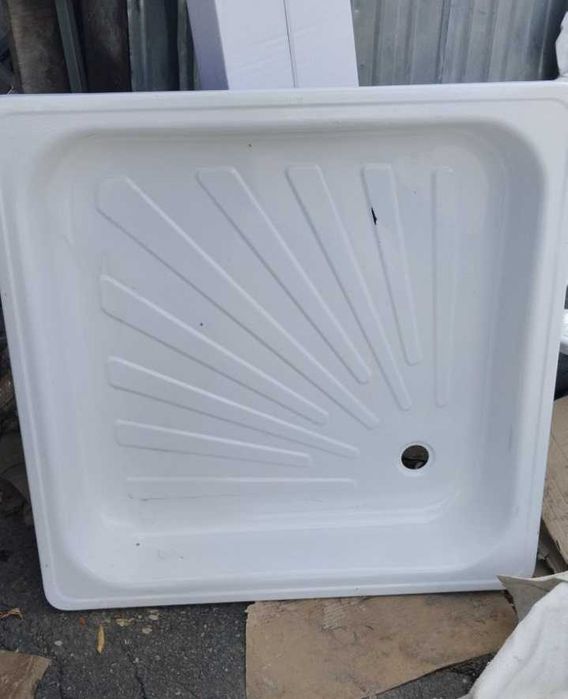 Новый стальной душевой поддон. Квадрат, полукруг. 80х80, 90х90.